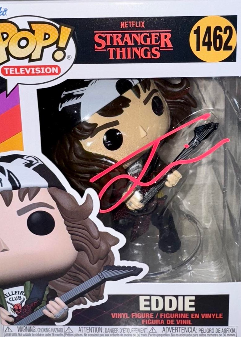Joseph Quinn Signed Funko Pop #1462 "Eddie" (Stranger Things) - Beckett COA